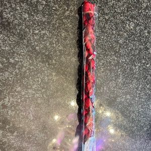 ART TO WEAR SILK SCARF - twisted black & red. NEW IN BAG. ORG $30